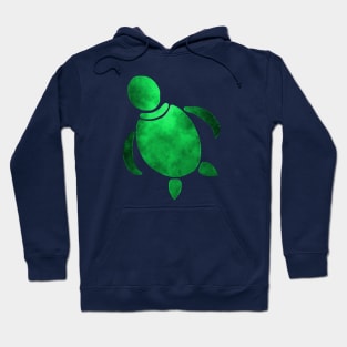 Green Sea Turtle Silhouette Hoodie